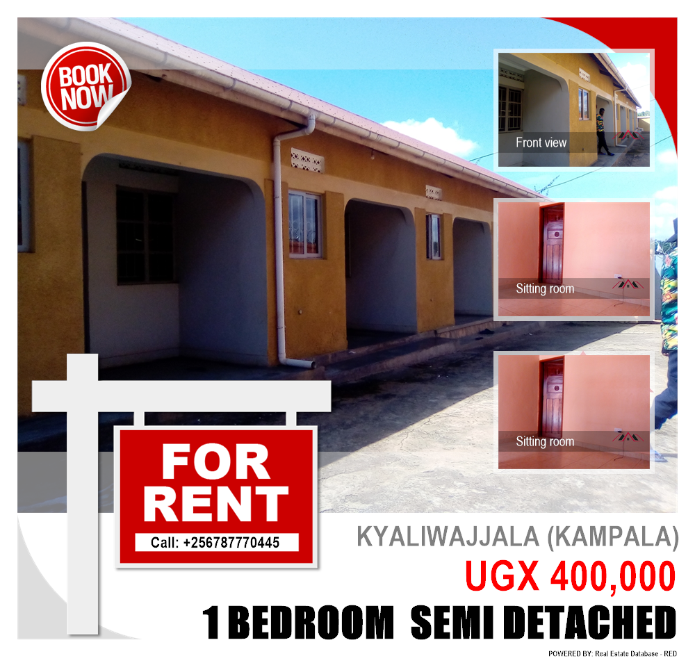 1 bedroom Semi Detached  for rent in Kyaliwajjala Kampala Uganda, code: 134017