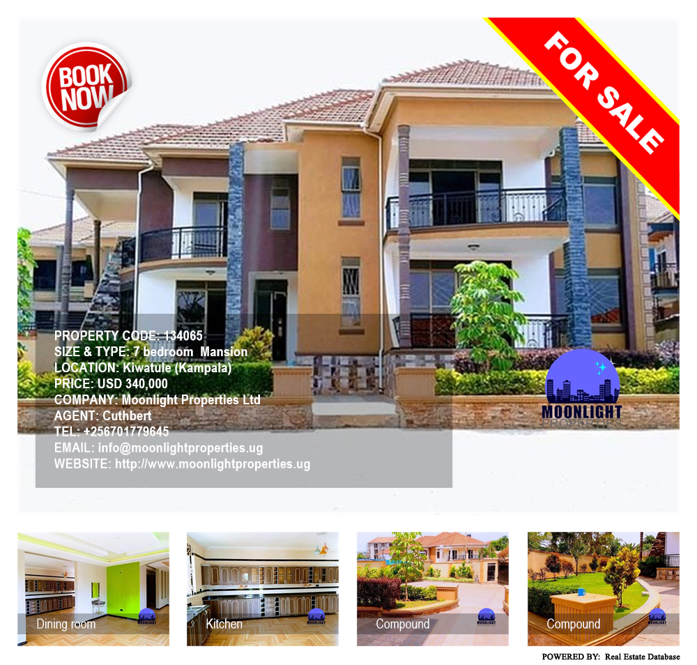 7 bedroom Mansion  for sale in Kiwaatule Kampala Uganda, code: 134065