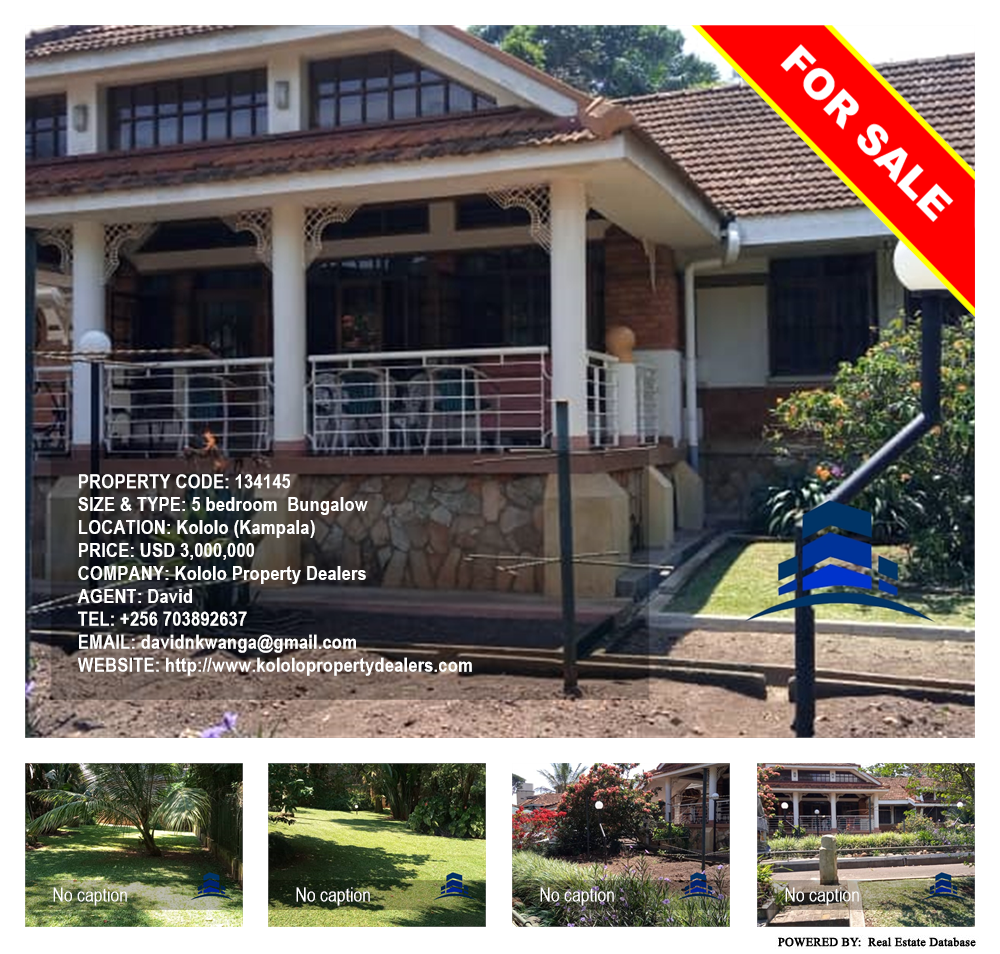 5 bedroom Bungalow  for sale in Kololo Kampala Uganda, code: 134145