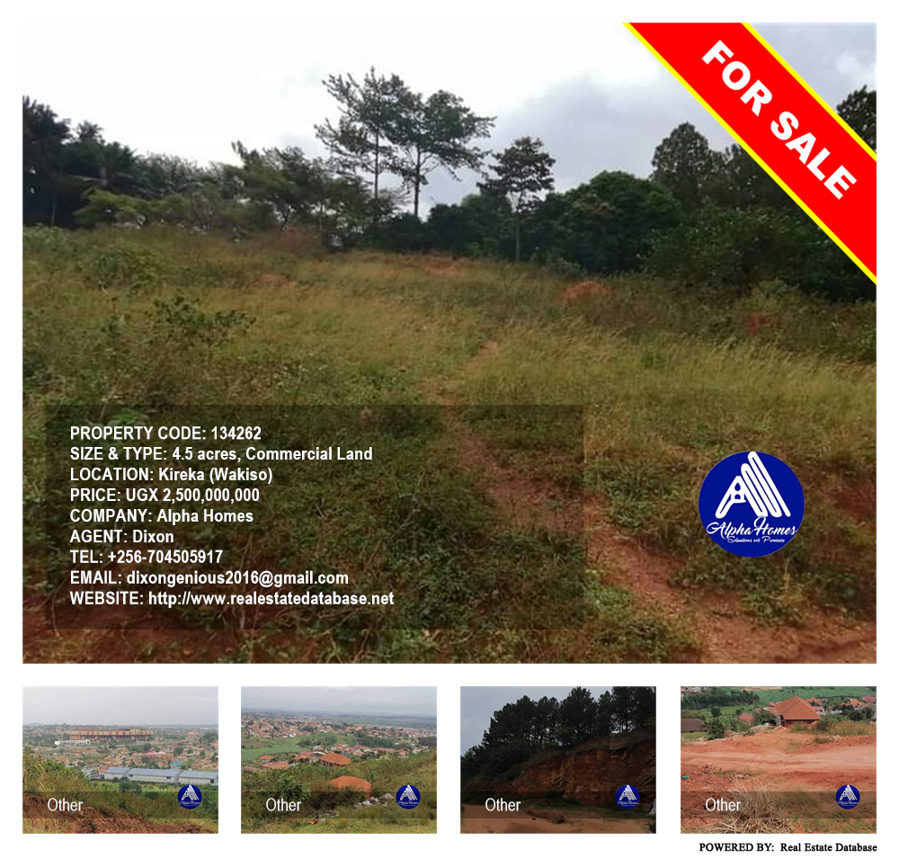 Commercial Land  for sale in Kireka Wakiso Uganda, code: 134262
