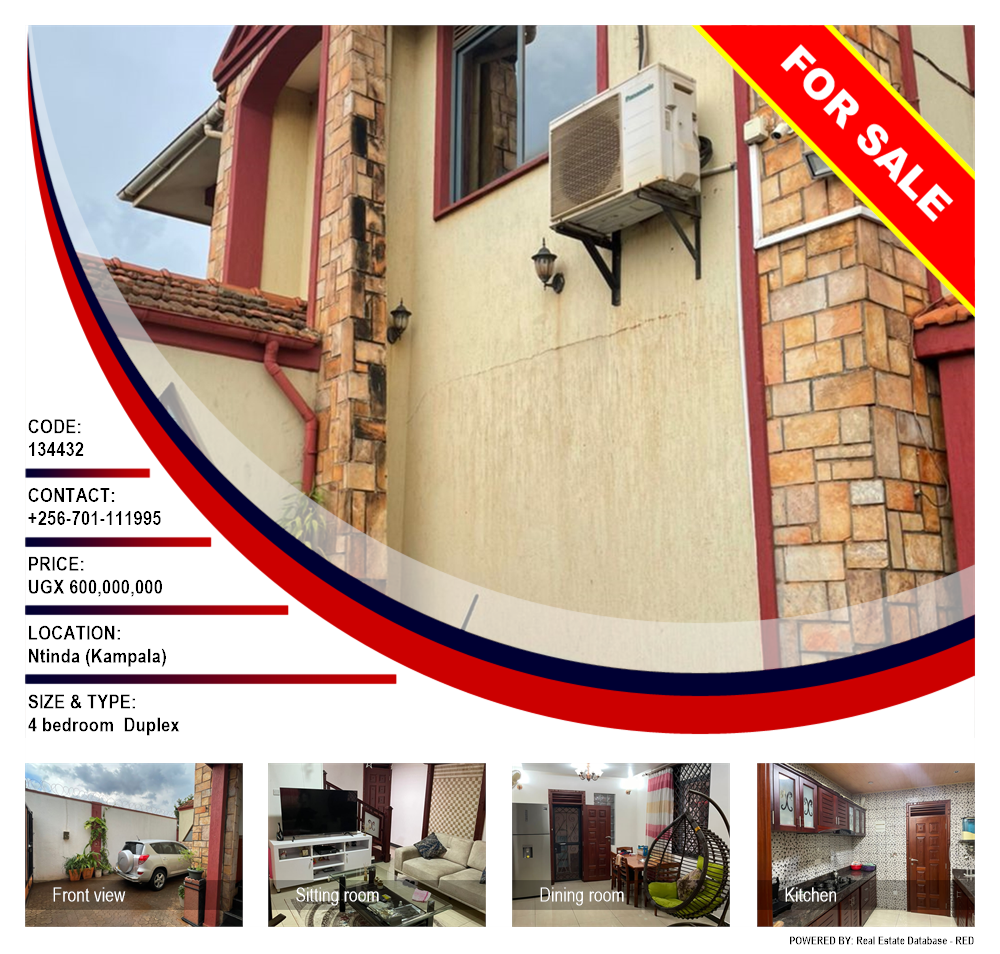 4 bedroom Duplex  for sale in Ntinda Kampala Uganda, code: 134432