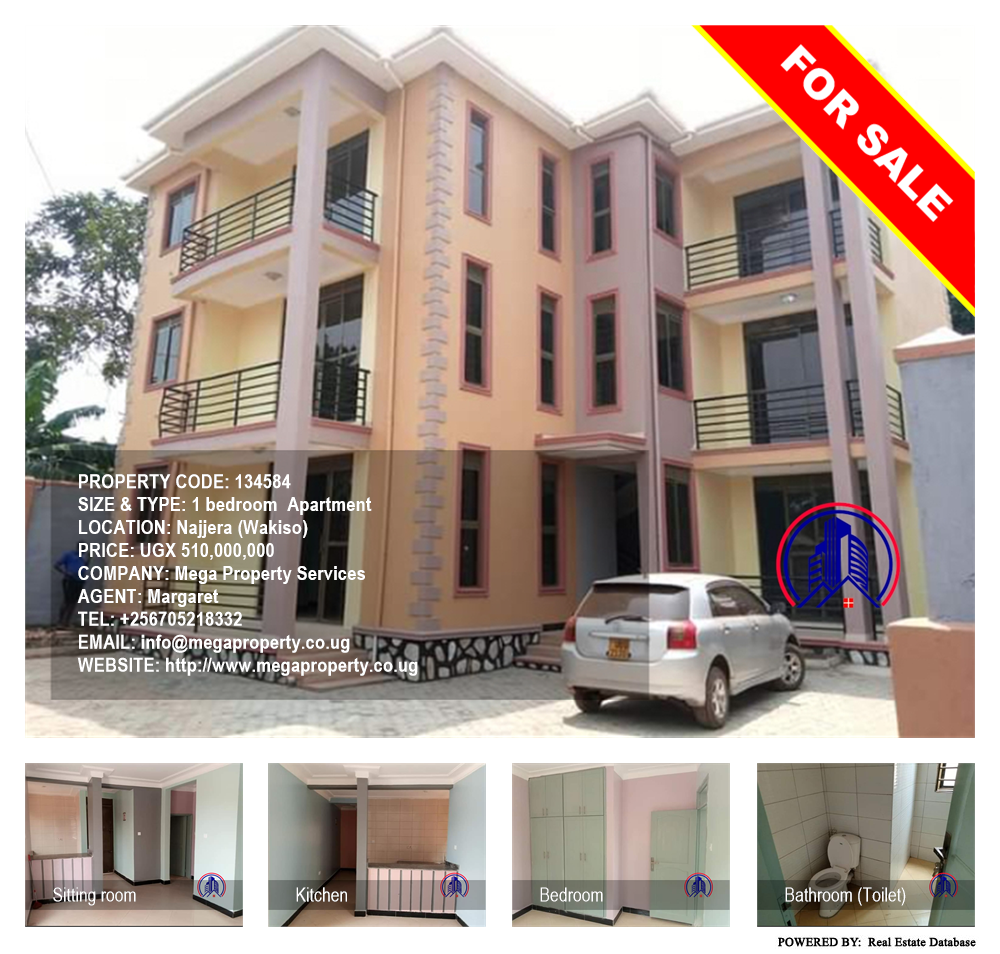 1 bedroom Apartment  for sale in Najjera Wakiso Uganda, code: 134584