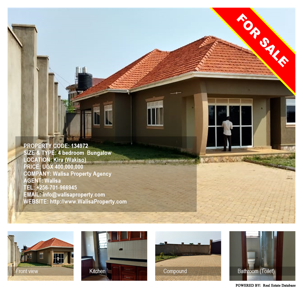 4 bedroom Bungalow  for sale in Kira Wakiso Uganda, code: 134972