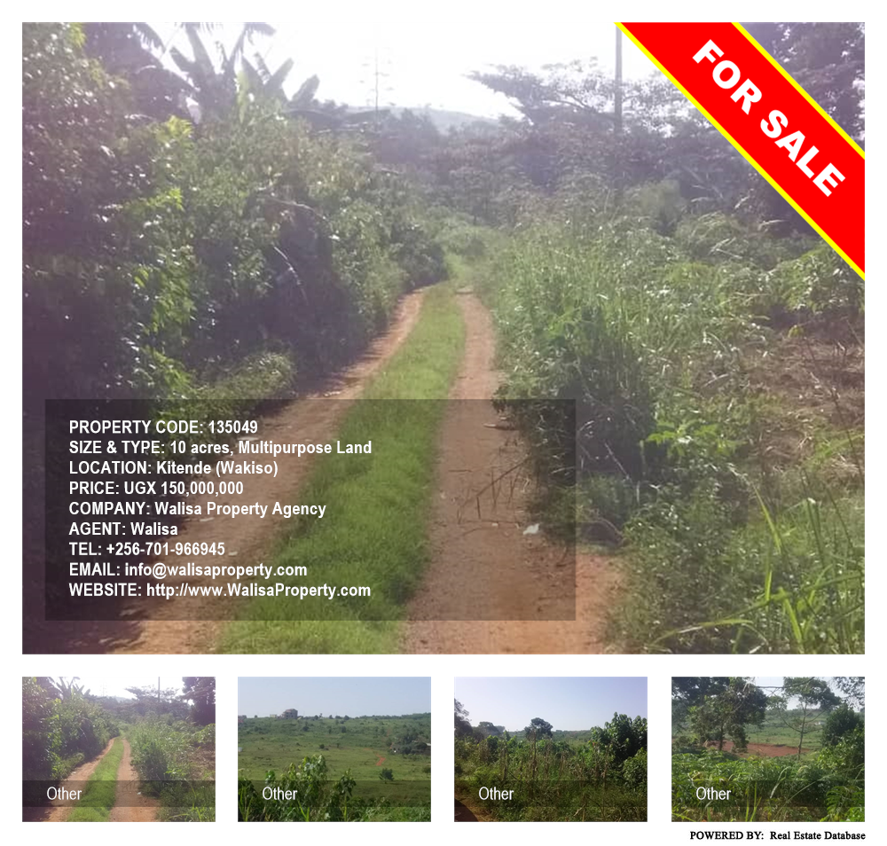 Multipurpose Land  for sale in Kitende Wakiso Uganda, code: 135049