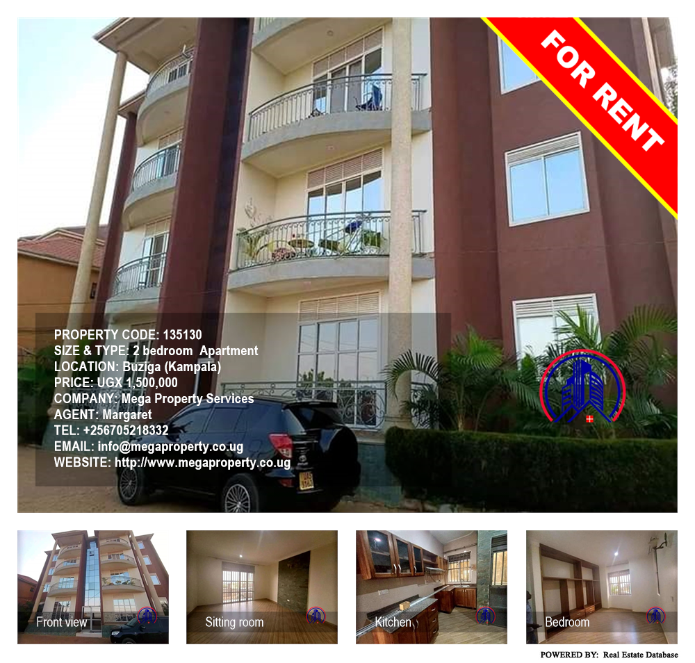 2 bedroom Apartment  for rent in Buziga Kampala Uganda, code: 135130