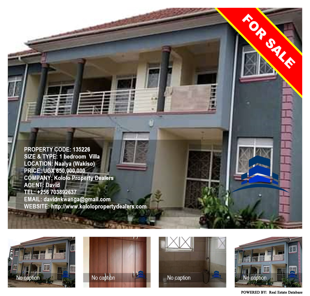 1 bedroom Villa  for sale in Naalya Wakiso Uganda, code: 135226