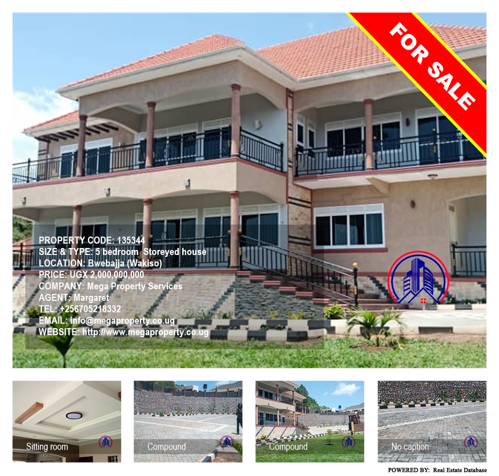 5 bedroom Storeyed house  for sale in Bwebajja Wakiso Uganda, code: 135344