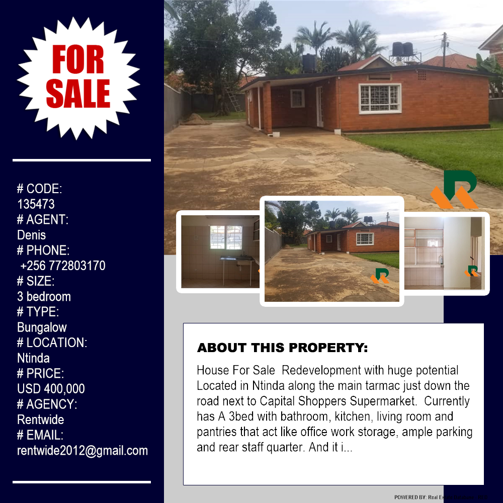 3 bedroom Bungalow  for sale in Ntinda Kampala Uganda, code: 135473