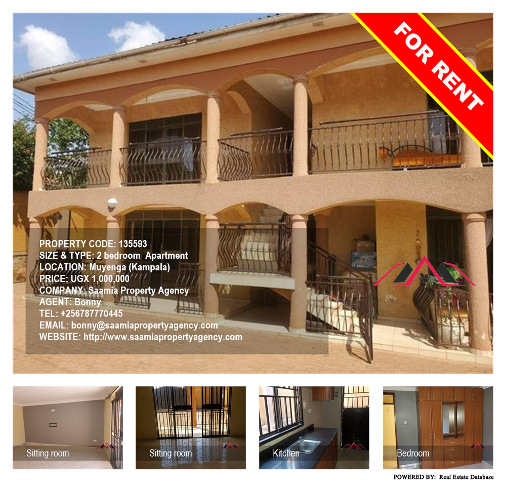 2 bedroom Apartment  for rent in Muyenga Kampala Uganda, code: 135593