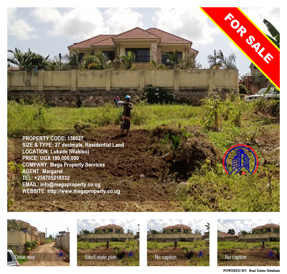 Residential Land  for sale in Lukade Wakiso Uganda, code: 136027