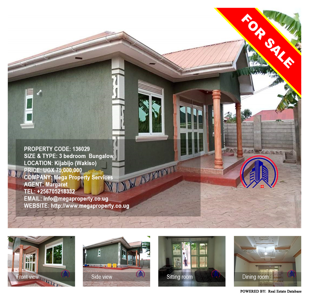 3 bedroom Bungalow  for sale in Kijabijo Wakiso Uganda, code: 136029