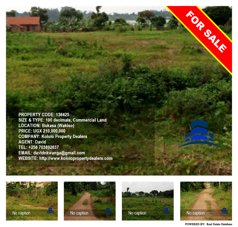 Commercial Land  for sale in Bukasa Wakiso Uganda, code: 136425