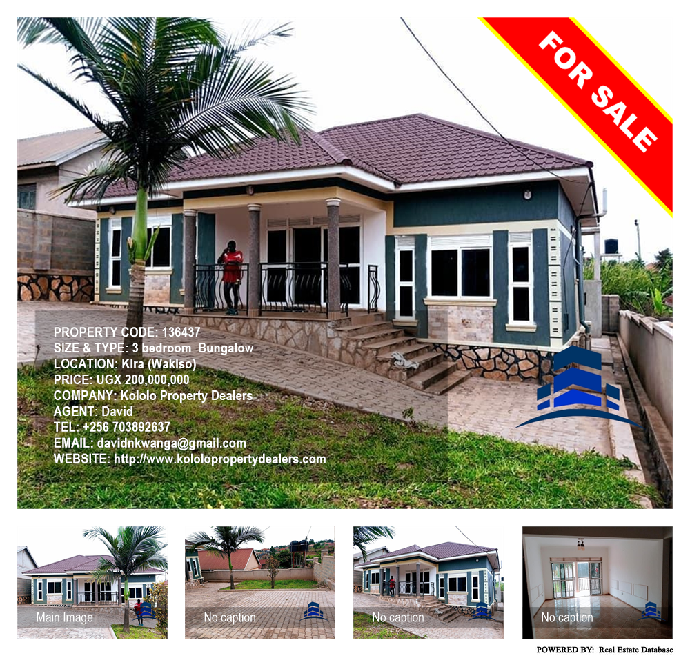 3 bedroom Bungalow  for sale in Kira Wakiso Uganda, code: 136437