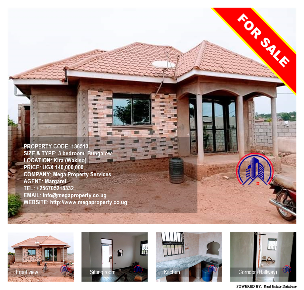 3 bedroom Bungalow  for sale in Kira Wakiso Uganda, code: 136513