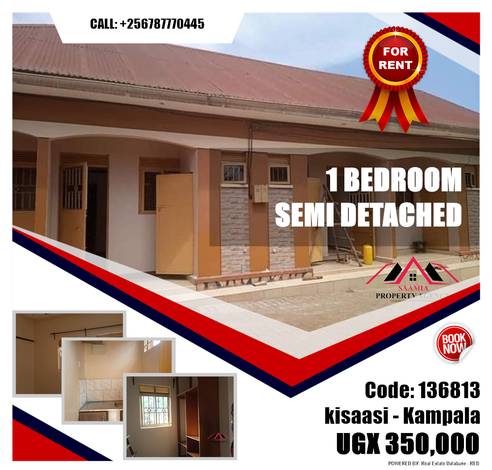 1 bedroom Semi Detached  for rent in Kisaasi Kampala Uganda, code: 136813