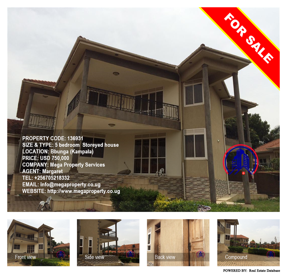 5 bedroom Storeyed house  for sale in Bbunga Kampala Uganda, code: 136931