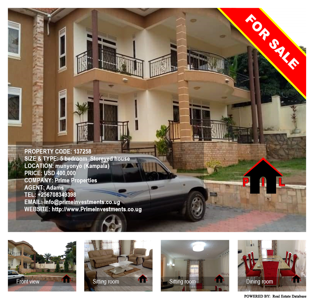 5 bedroom Storeyed house  for sale in Munyonyo Kampala Uganda, code: 137258