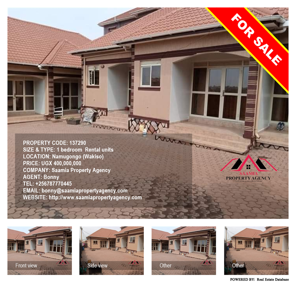 1 bedroom Rental units  for sale in Namugongo Wakiso Uganda, code: 137290