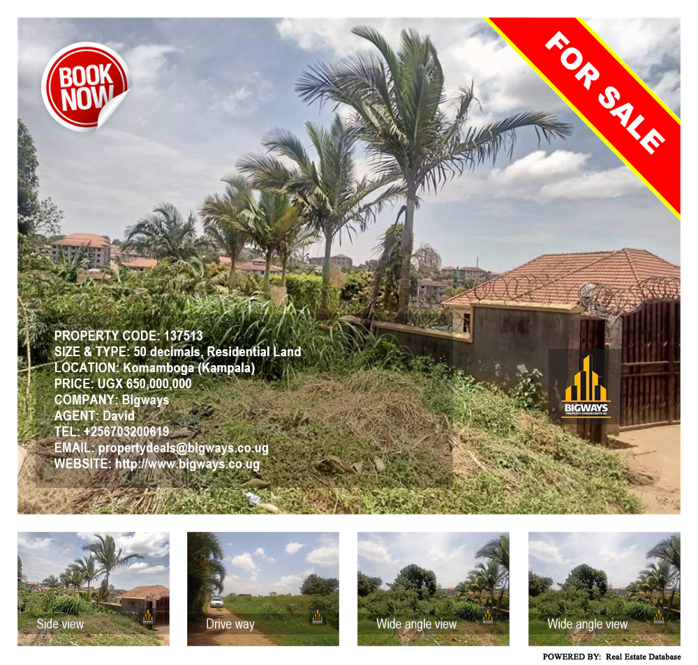 Residential Land  for sale in Komamboga Kampala Uganda, code: 137513