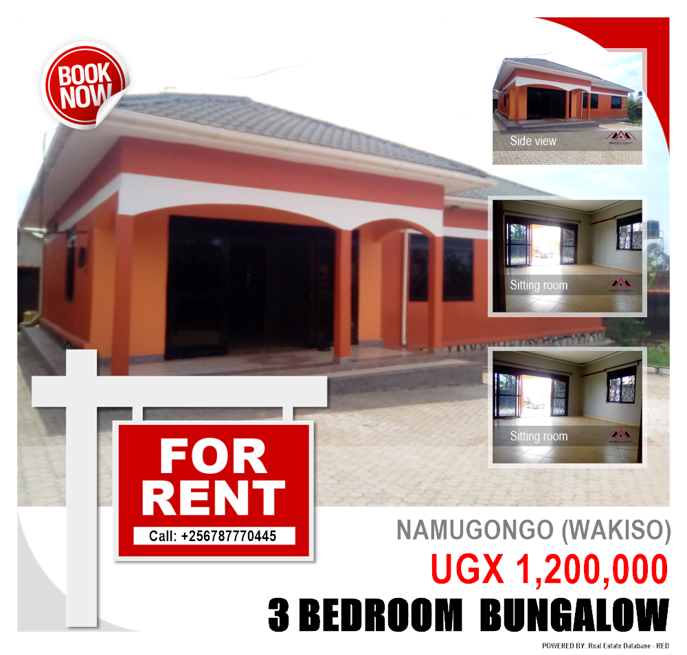 3 bedroom Bungalow  for rent in Namugongo Wakiso Uganda, code: 137808