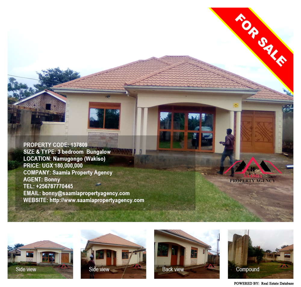 3 bedroom Bungalow  for sale in Namugongo Wakiso Uganda, code: 137809