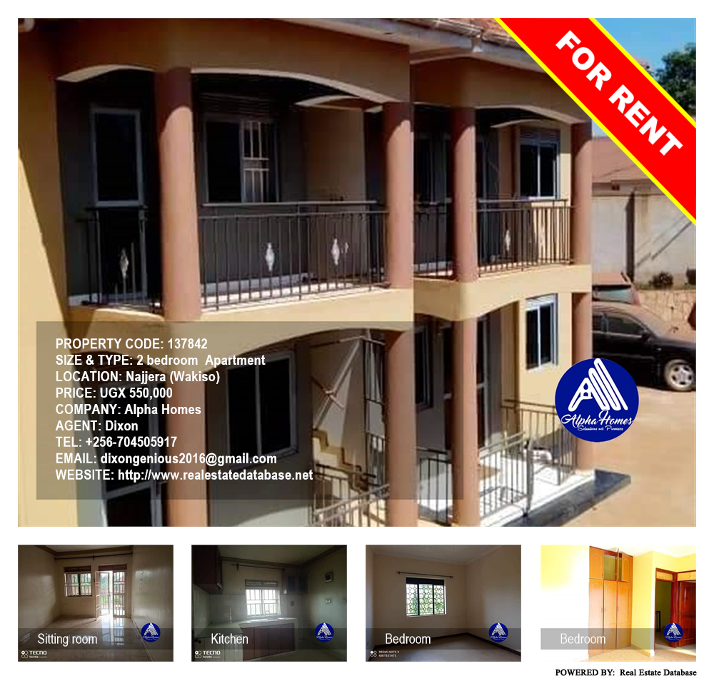 2 bedroom Apartment  for rent in Najjera Wakiso Uganda, code: 137842