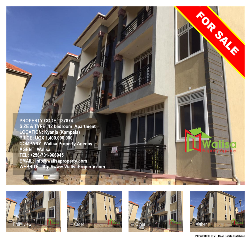 12 bedroom Apartment  for sale in Kyanja Kampala Uganda, code: 137874