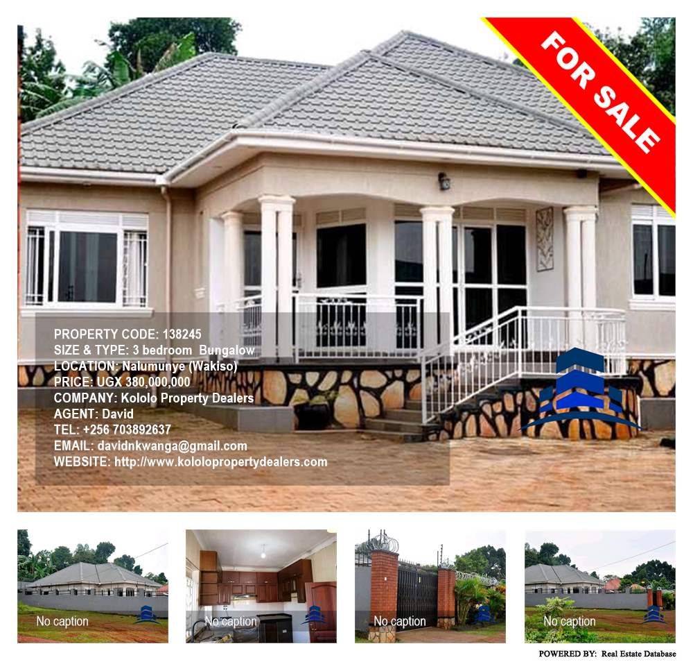 3 bedroom Bungalow  for sale in Nalumunye Wakiso Uganda, code: 138245