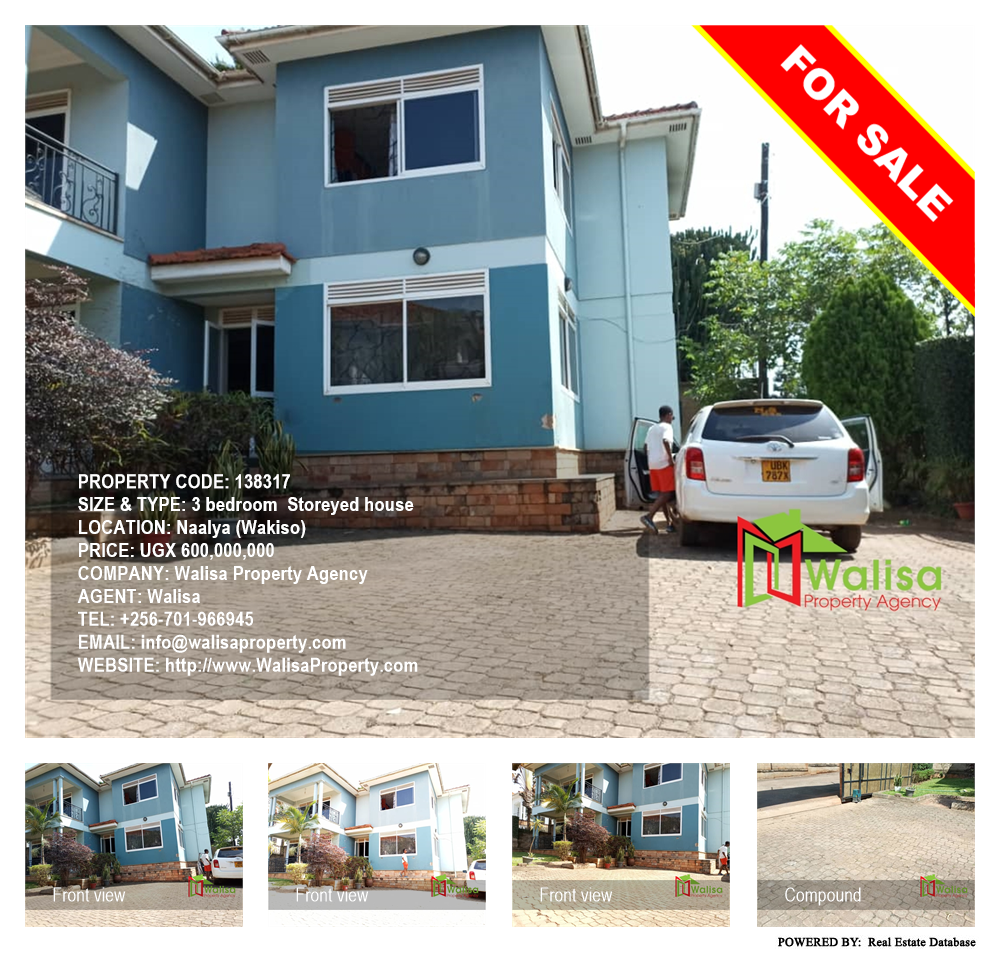 3 bedroom Storeyed house  for sale in Naalya Wakiso Uganda, code: 138317