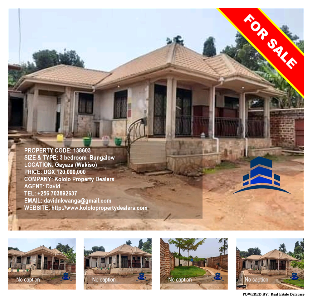 3 bedroom Bungalow  for sale in Gayaza Wakiso Uganda, code: 138603