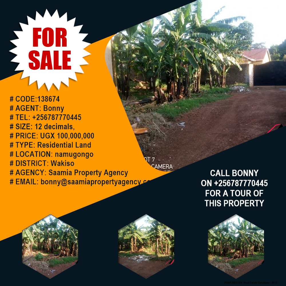 Residential Land  for sale in Namugongo Wakiso Uganda, code: 138674