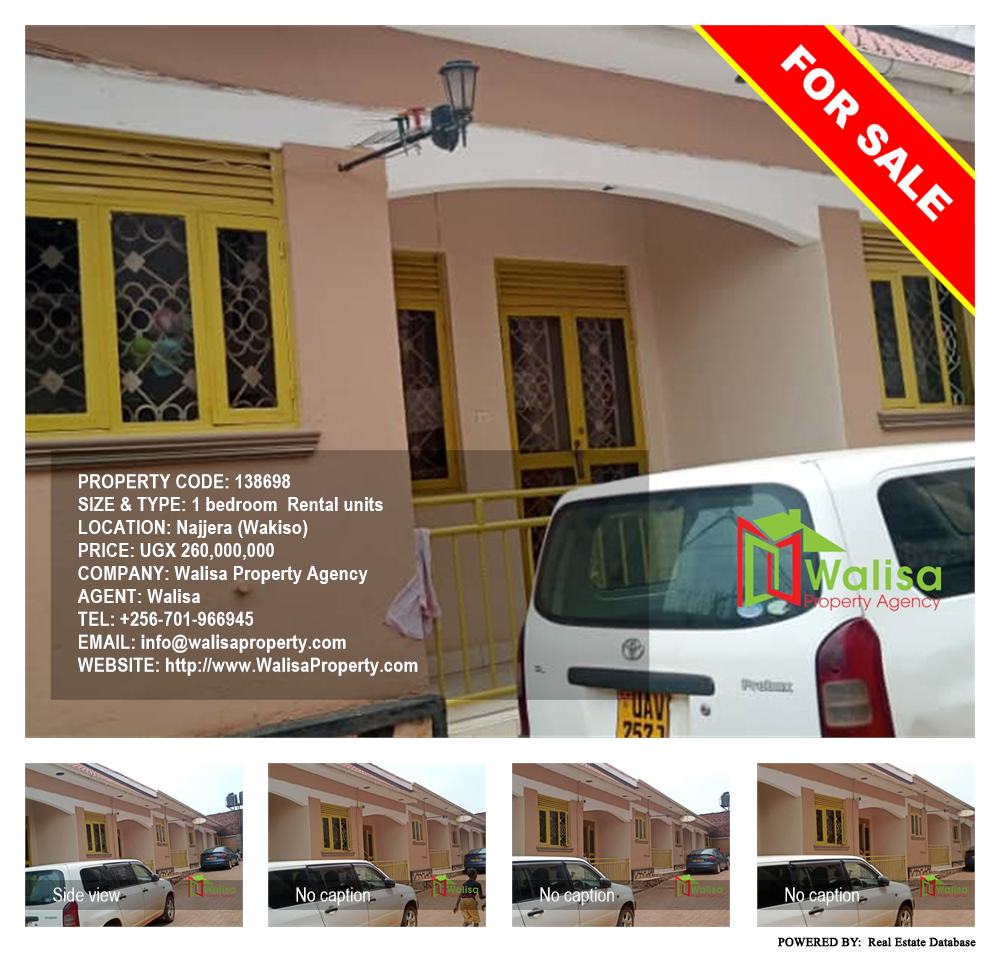 1 bedroom Rental units  for sale in Najjera Wakiso Uganda, code: 138698