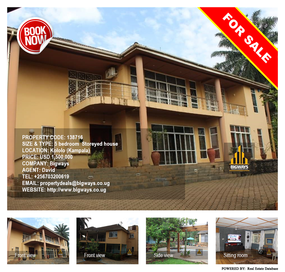 5 bedroom Storeyed house  for sale in Kololo Kampala Uganda, code: 138716