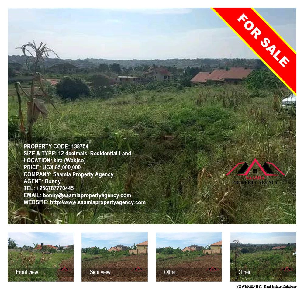 Residential Land  for sale in Kira Wakiso Uganda, code: 138754