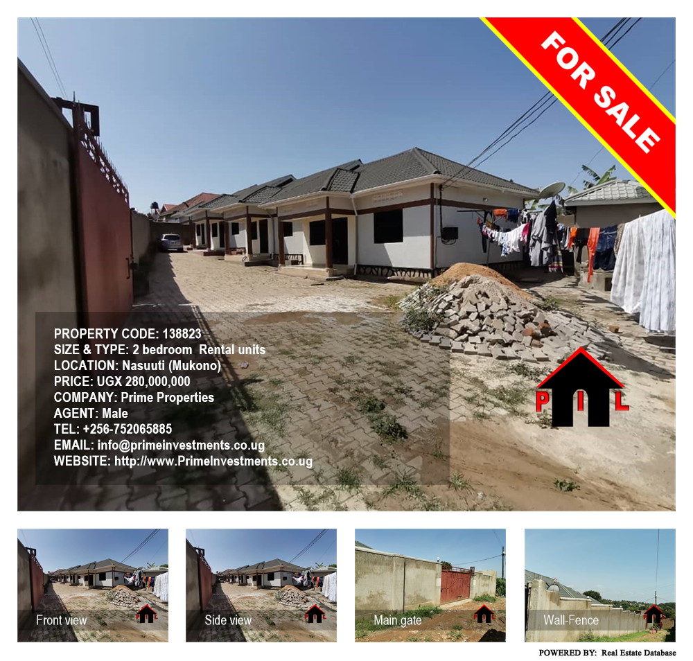 2 bedroom Rental units  for sale in Nasuuti Mukono Uganda, code: 138823