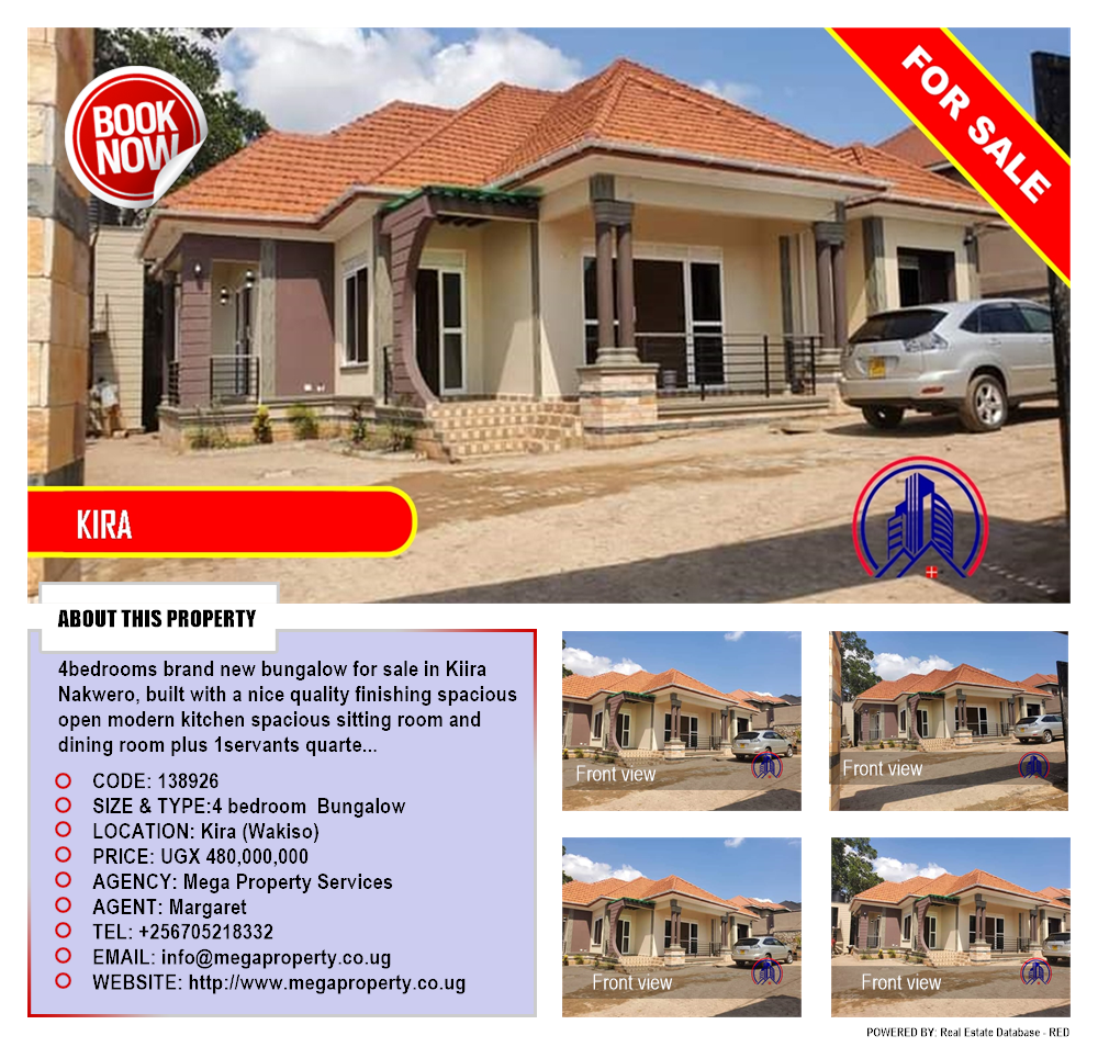 4 bedroom Bungalow  for sale in Kira Wakiso Uganda, code: 138926