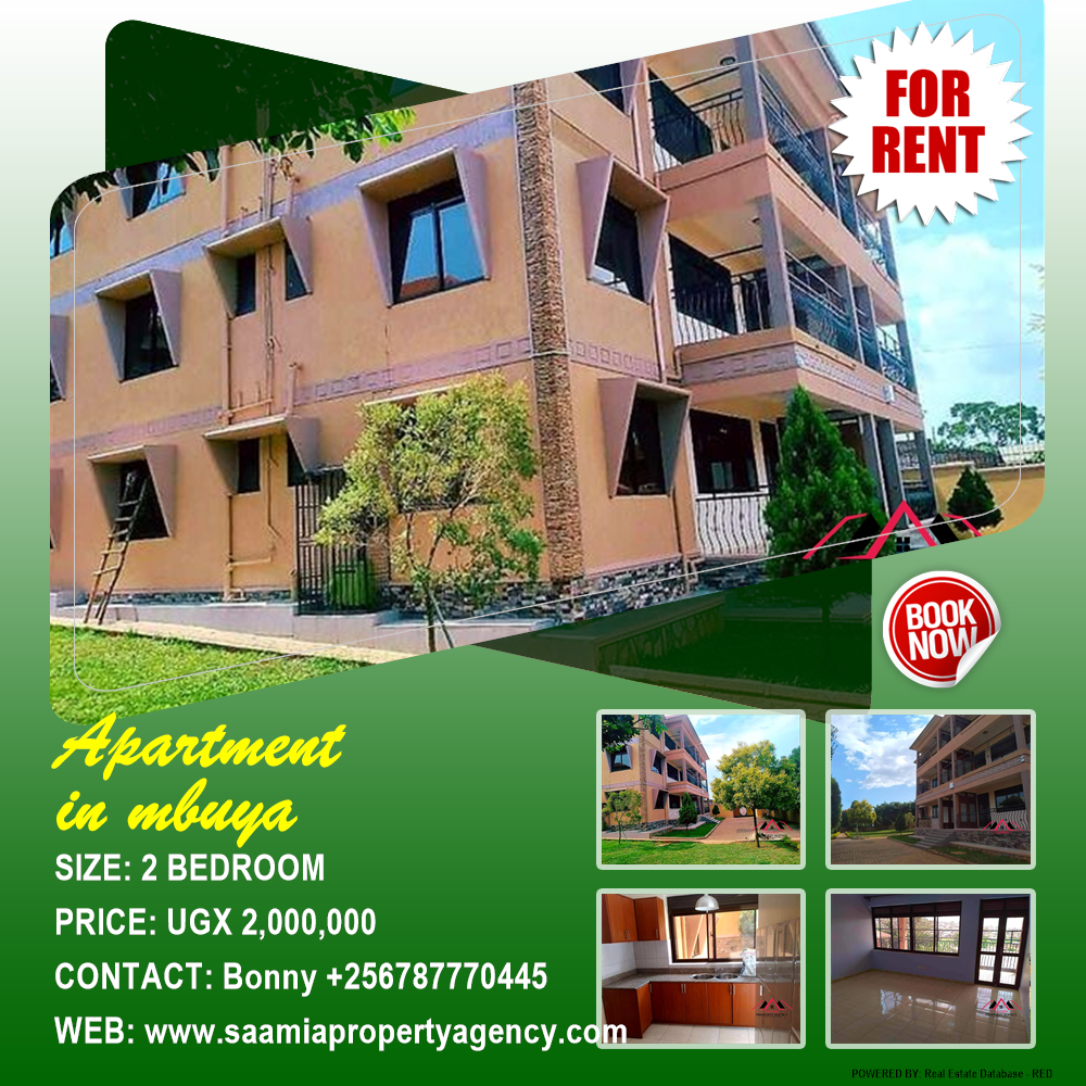 2 bedroom Apartment  for rent in Mbuya Kampala Uganda, code: 139260