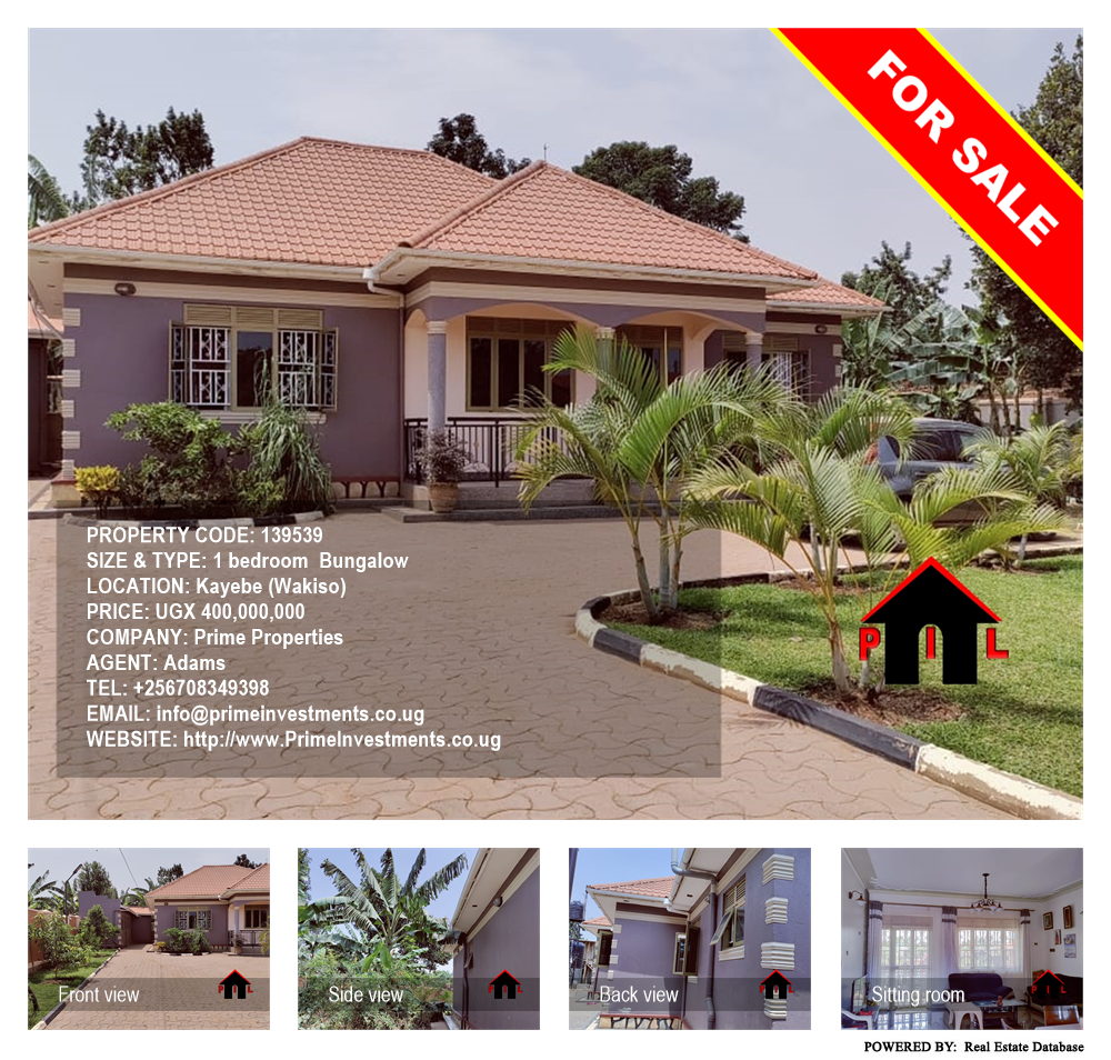 1 bedroom Bungalow  for sale in Kayebe Wakiso Uganda, code: 139539