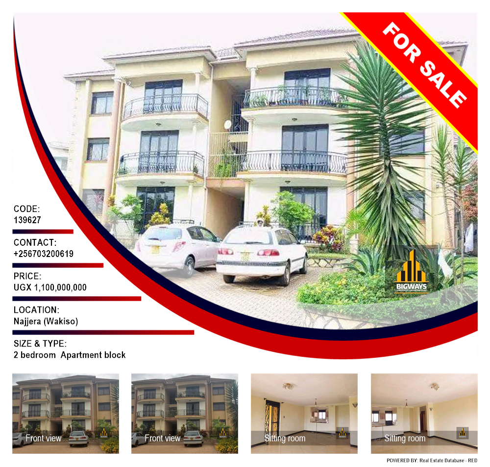2 bedroom Apartment block  for sale in Najjera Wakiso Uganda, code: 139627