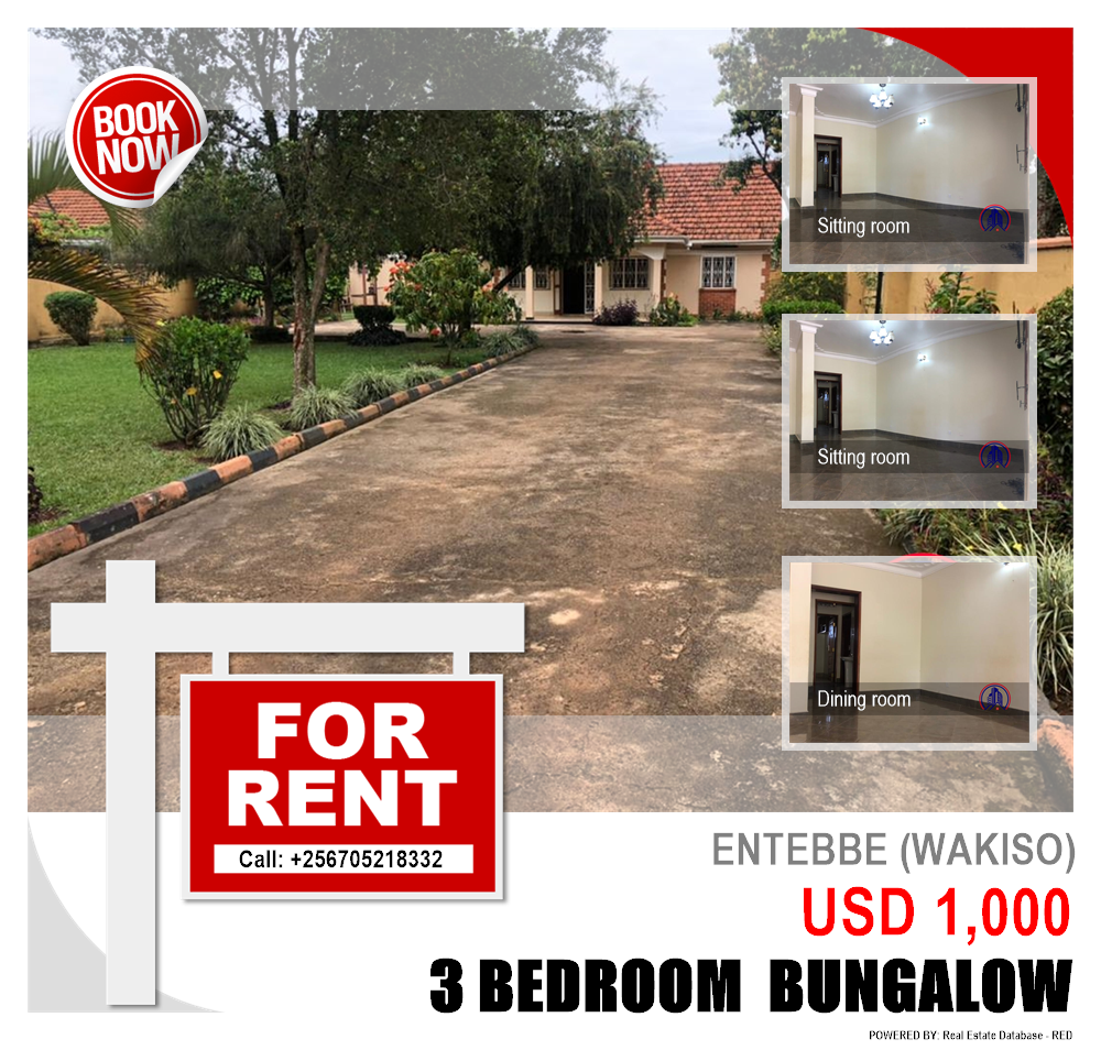 3 bedroom Bungalow  for rent in Entebbe Wakiso Uganda, code: 139750