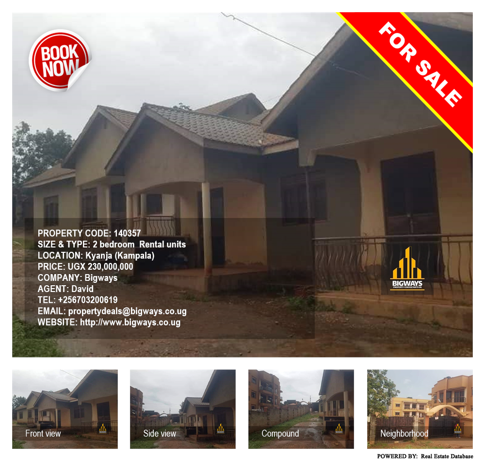 2 bedroom Rental units  for sale in Kyanja Kampala Uganda, code: 140357