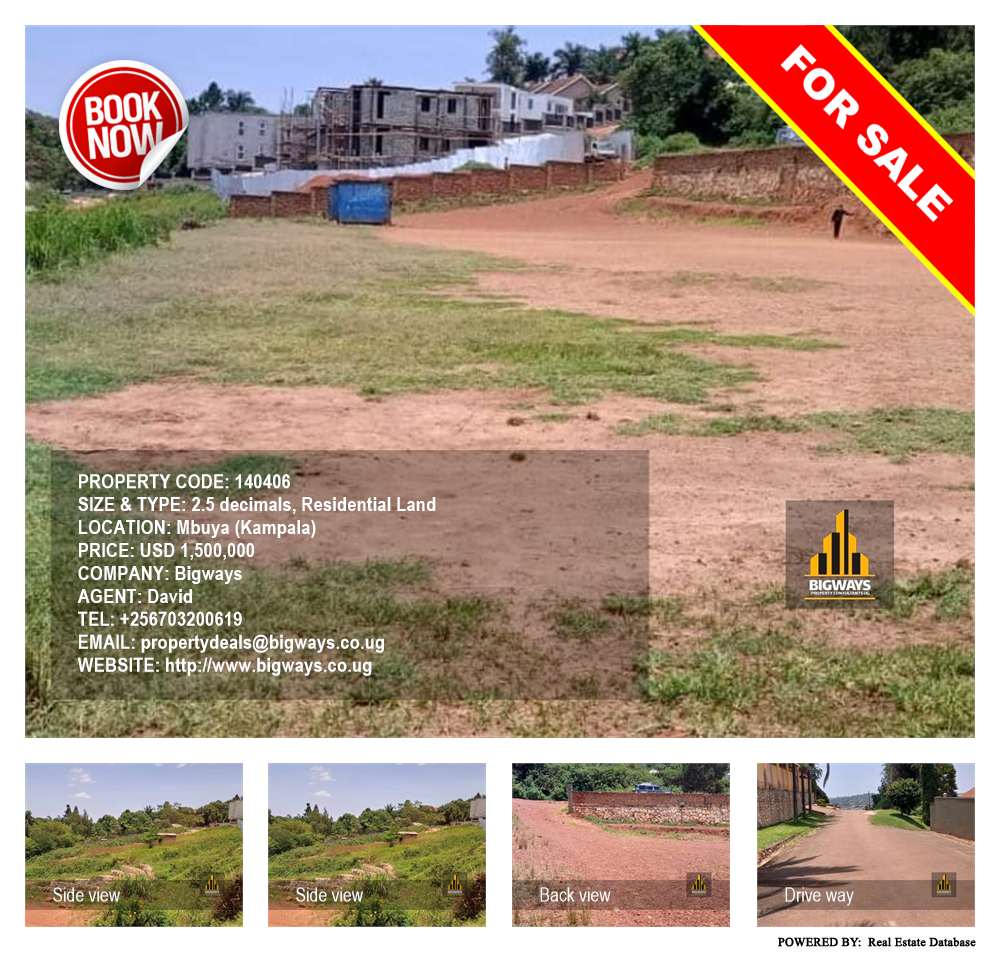 Residential Land  for sale in Mbuya Kampala Uganda, code: 140406