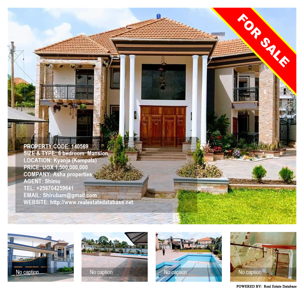 6 bedroom Mansion  for sale in Kyanja Kampala Uganda, code: 140569
