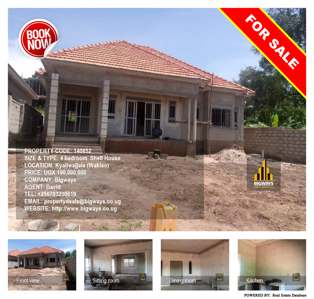 4 bedroom Shell House  for sale in Kyaliwajjala Wakiso Uganda, code: 140652