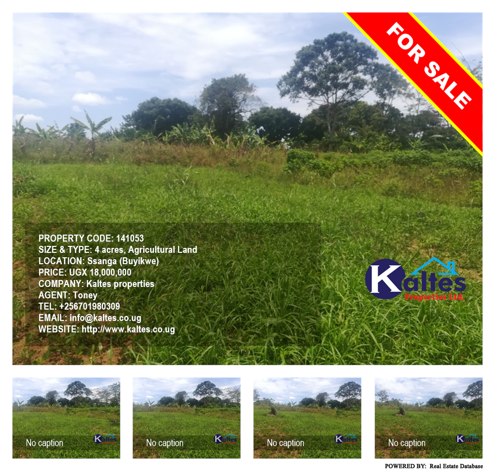 Agricultural Land  for sale in Ssanga Buyikwe Uganda, code: 141053