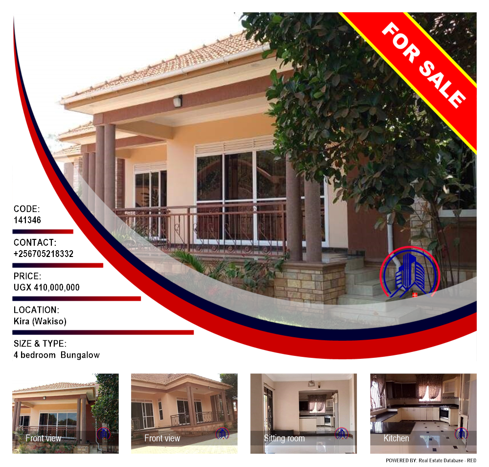 4 bedroom Bungalow  for sale in Kira Wakiso Uganda, code: 141346