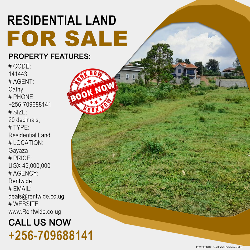 Residential Land  for sale in Gayaza Wakiso Uganda, code: 141443