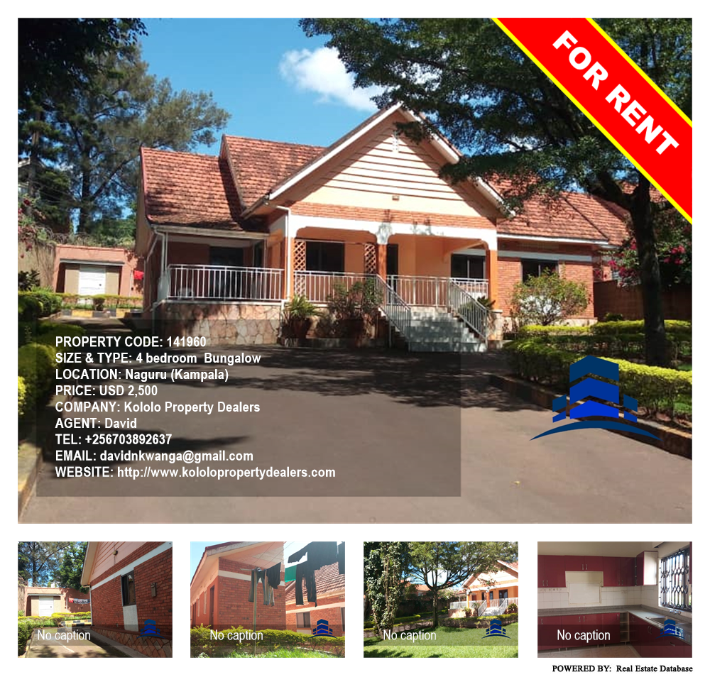 4 bedroom Bungalow  for rent in Naguru Kampala Uganda, code: 141960