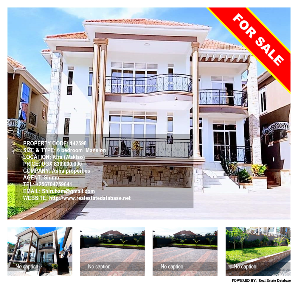 6 bedroom Mansion  for sale in Kira Wakiso Uganda, code: 142598