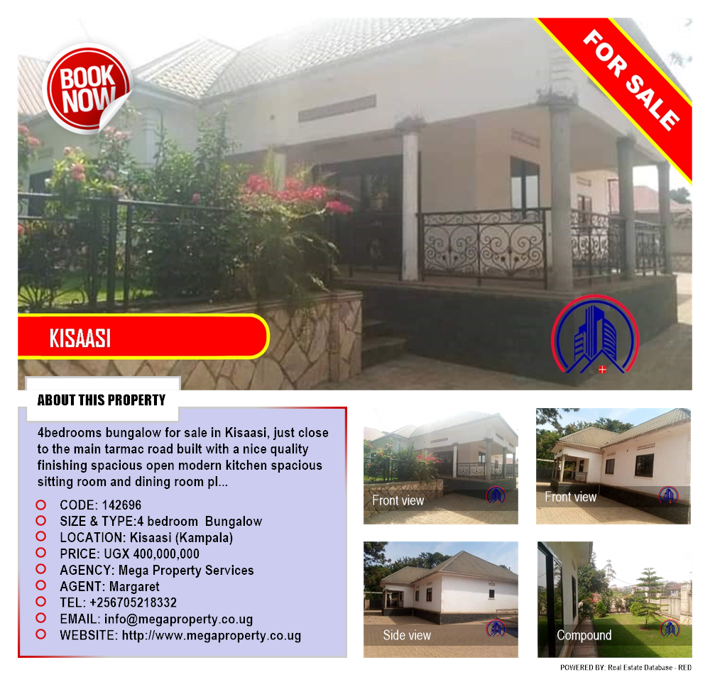 4 bedroom Bungalow  for sale in Kisaasi Kampala Uganda, code: 142696